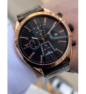 FERRO İç Fonksiyonları Aktif Chronograph 30 Mt Su Geçirmez Erkek kol Saat xf0015
