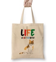 Funny Cat Lover GiftsFor Women Men Kids Bez Çanta Uzun Saplı