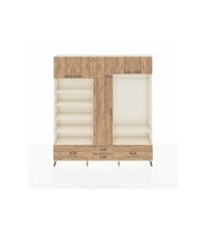 Arges Gardrop 18 Raflı 4 Çekmeceli Tek Askılı 220x30x243 Aytaşı-Çam