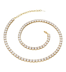 Chavin Gold kap. 5mm. Su Yolu Taşlı Bayan Kolye Zincir ek18sr-5