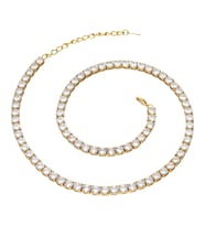Chavin Gold kap. 5mm. Su Yolu Taşlı Bayan Kolye Zincir ek18sr-5