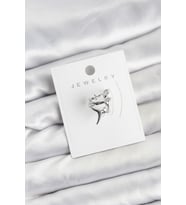 Gümüş Renk Pirinç Diken Model Kıkırdak Earcuff Küpe 5886 - HPSBYI4891-8882