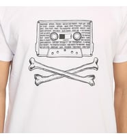 Bant Giyim - 90's Kaset Grunge Punk Rock Beyaz Erkek T-shirt Tişört