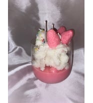 Çilek & Krema Soya Mumu ( Birthday Candles )