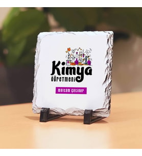 Kimya Öğretmenlerine Hediye Taş Baskı