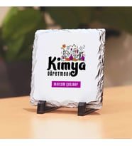 Kimya Öğretmenlerine Hediye Taş Baskı