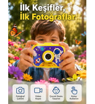 Mini Çocuk Dijital Fotoğraf Makinesi Type-C Şarjlı HD Video Kamera 2.0 İnç TFT Renkli Ekran
