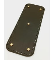 Angel Çanta Aksesuar Suni Deri Haki Renk 30X12 cm Dikdörtgen Çanta Tabanı (Light Gold Aparatlı)