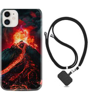 Apple iPhone 11 12 13 Mini Kılıf Boyun Askılı Silikon Yanardağ 1611