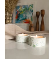 TERRAZZO 2'Lİ DEKORATİF TEALIGHT MUMLUK