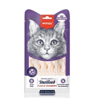 Wanpy Sterilised Ton Balıklı & Kızılcıklı Kısırlaştırılmış Sıvı Kedi Ödül Maması 5x14 gr