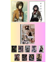 Mikasa ackerman Poster A3 ,2 adet defter A4 1adet , fotokart 9 adet