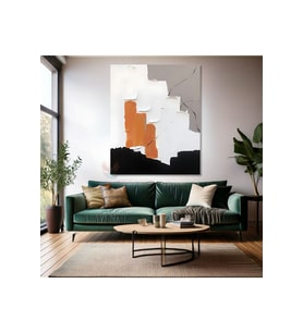 Yağlı Boya Görünümlü Soyut Kanvas Tablo Fırça Darbeleri Modern Salon Tablosu Kanvas Duvar Tablosu