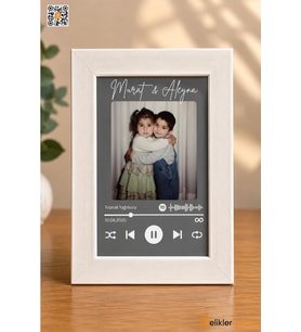 Kişiye Özel Spotify Çerçeve Fotoğraflı Sevgiliye Arkadaşa Doğum Günü Yıldönümü Hediyesi