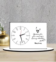 Kişiye Özel 24 Kasım Öğretmenler Günü Hediyesi Ahşap Biblo Masa Saati 15*21 CM