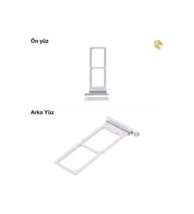 Samsung Z Fold 6 Sim İç Yuvası Çiftli Beyaz Çiftli sim yuvası ikili sim tepsisi çiftli sim aparatı dual sim çekmecesi