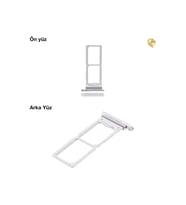Samsung Z Fold 6 Sim İç Yuvası Çiftli Beyaz Çiftli sim yuvası ikili sim tepsisi çiftli sim aparatı dual sim çekmecesi