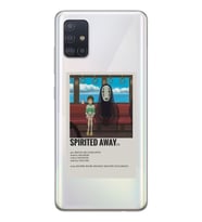 Samsung Galaxy A51 Uyumlu Spirited Away Poster Tasarımlı Şeffaf Telefon Kılıfı