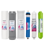 10 Inç Açık Kasa Su Arıtma Cihazı Tam Set (6 Filtre) Alkali Filtre Ilaveli (Beyaz - Antrasit)
