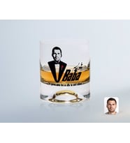 BK Gift Kişiye Özel Renkli Baskılı Godfather Baba Tasarımlı Viski Bardağı-6 (Beyaz)