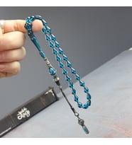 Tesbih Otağı Kişiye Özel Tesbih Gümüş Püsküllü Ateş Kehribar Tesbih