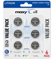 MaxyCell 6 Adet(2+2+2) Karışık CR2032 CR2025 CR2016 3 V Lityum Düğme Pil