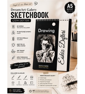 Dream Art Galery Çizim Defteri Sketchbook A/5, Eskiz Defteri (14.8 x 21)