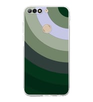 Huawei Y7 2018  Kamera korumalı Kapak Renk Cümbüşü Tasarımlı  Şeffaf Kılıf