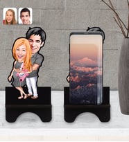 BK Gift Kişiye Özel Bebek Süprizi Karikatürlü Ahşap Biblo Telefon Standı-1