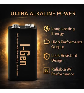 Batteries 6LR61 Ultra Alkalin 9 Volt Pil 9V Kare Pil (1, 9 Volt Tekli)