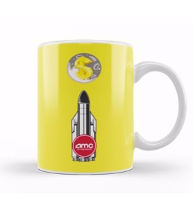 Amc Stock To The Mon DAY MERCH Kupa Bardak Porselen