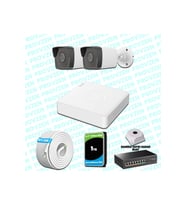 Provzen Hikvision 2 IP Kameralı 4MP 1440P Mikrofonlu Güvenlik Kamerası