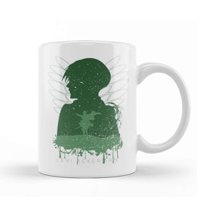 Attack On Titan Levi Ackerman in Silhouette Kupa Bardak Porselen