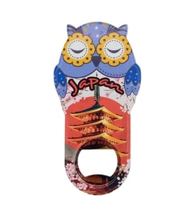 Japonya Temalı Baykuş Magnet Kapak Açacak (Karışık)