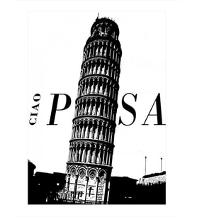 Pisa Kulesi Hediyelik Ahşap Tablo