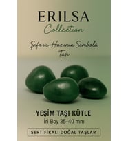 Sertifikalı Yeşim (Green Jade) Taşı Kütle 35–40 mm – İri Boy Şifa ve Huzur Taşı (Çok Renkli)