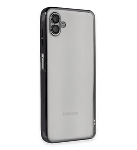 Galaxy A04 Kılıf Lensli Silikon - Siyah