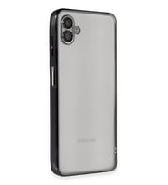 Galaxy A04 Kılıf Lensli Silikon - Siyah