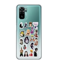 Xiaomi Redmi Note 10 / Note 10S Uyumlu Anime Sticker Tasarımlı Şeffaf Telefon Kılıfı