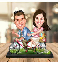 Kişiye Özel Karikatür Biblo SEVGİLİ &  TANDEM BİSİKLET