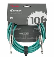 FENDER 0990571846 Contour Serisi Enstrüman Kablosu (5.5m) Sherwood Green, Ekstra Uzunluk, Örgülü Yapı, Profesyonel Kullanım İçin İdeal Esneklik