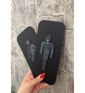 Black Cool Kabartmalı Seri WC Yönlendirme Seti