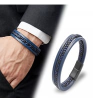 Moncuk Design Lacivert Siyah Saç Örgülü Çoklu Bileklik 33513B10D1