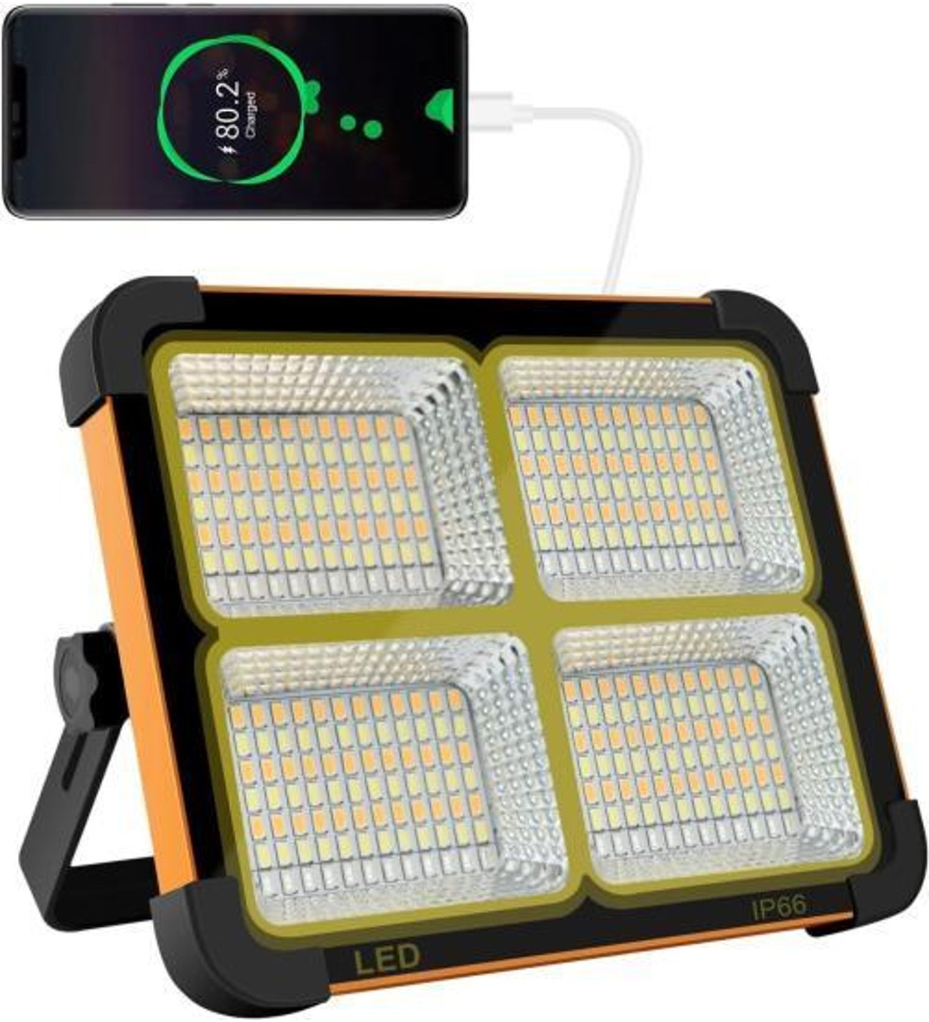 OSBボード製 飼育ケージ LED照明付き Powerdex PD-5050 Kamp Lambası Projektör Solar Enerji