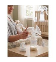 Mey İthalat® Manuel Göğüs Pompası Masaj Özellikli BPA İçermez Taşınabilir 180 ML