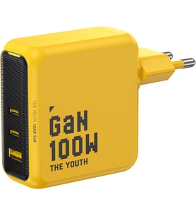 Şarj Adaptörü, 100W GaN Hızlı Şarj İstasyonu, Sarı