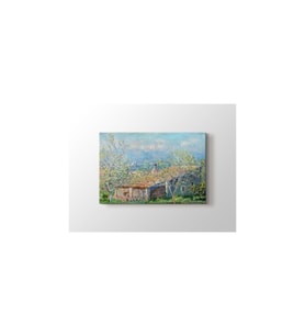 Claude Monet - Gardeners House At Antibes Premium Kanvas Tablo
