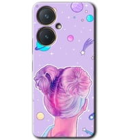 Vivo Y27 Kılıf HD Desen Baskılı Kılıf - Uzaylı Kız
