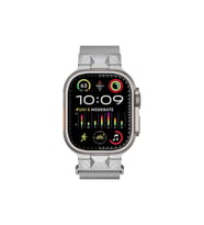 Apple Watch Ultra 49mm Uyumlu Zore KRD-107 Metal Hasır Kordon (Gümüş)