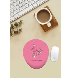 Uzay Desenli Desenli Bilek Destekli Mouse Pad